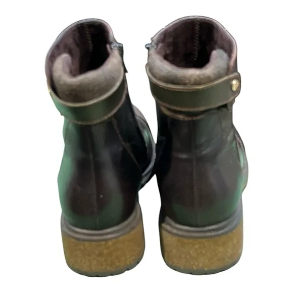 Earth Elements Taylen Boot Lug Sole Patchwork Ankle Boots Size 10. - Picture 4 of 9